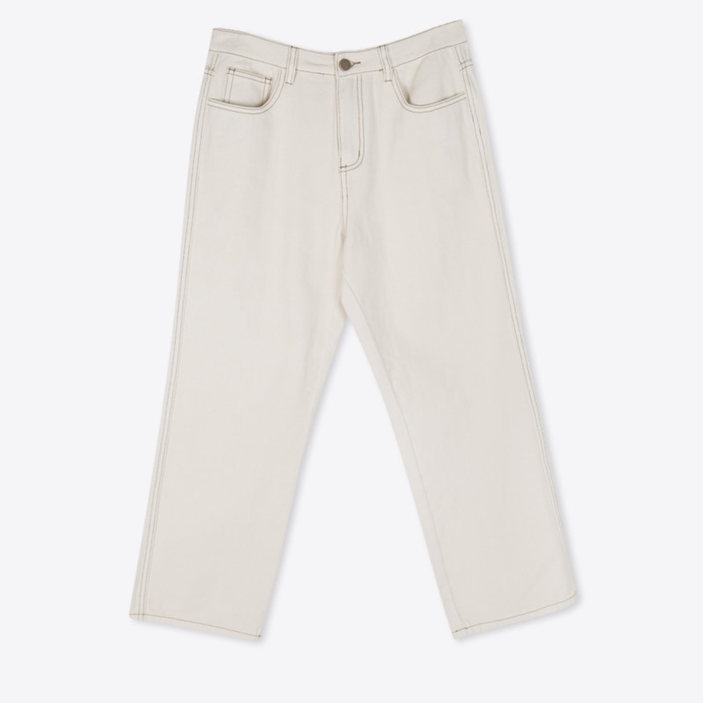 Beautiful oak+fort cream 2099 high waisted jeans